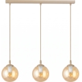 Hanglamp aan kabel COSMO 3xE14/10W/230V beige/gerookt beige